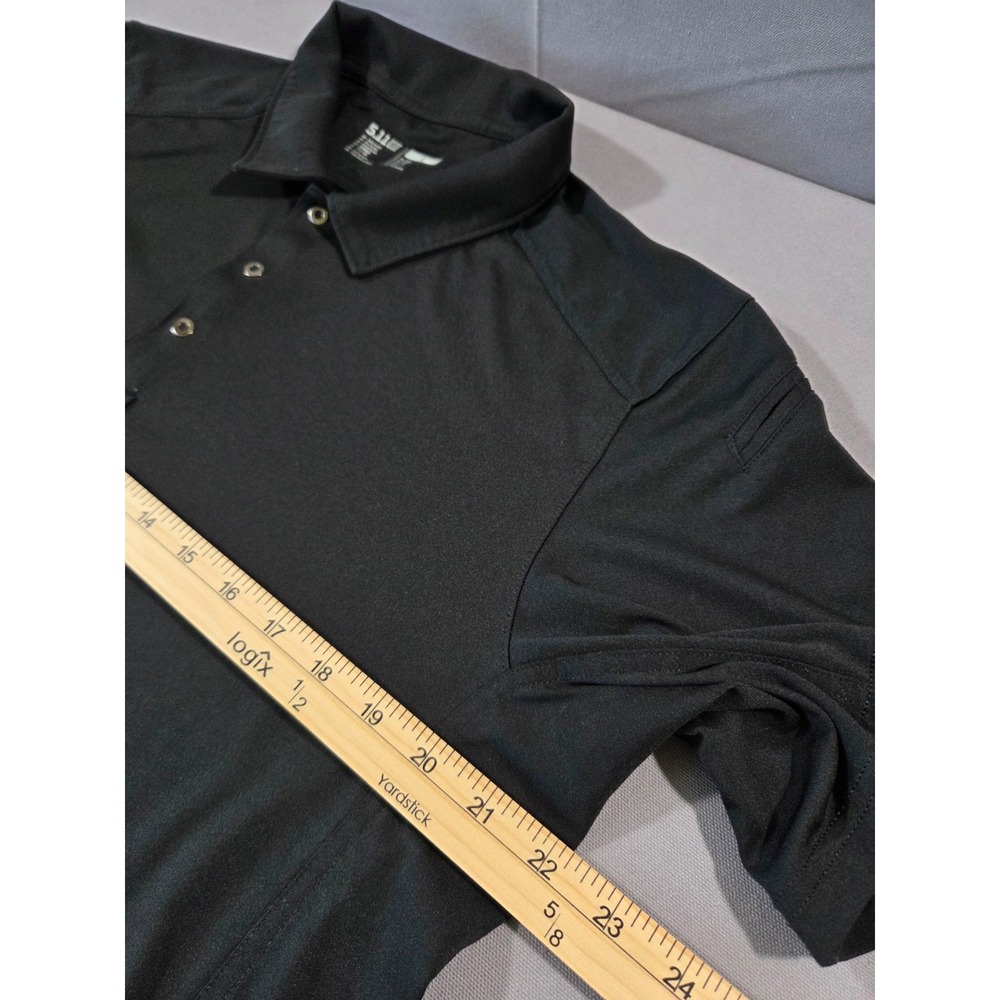 5.11 Tactical Shirt Mens Large Black Performance Stretch Active Quick Dry Polo - Picture 4 of 6